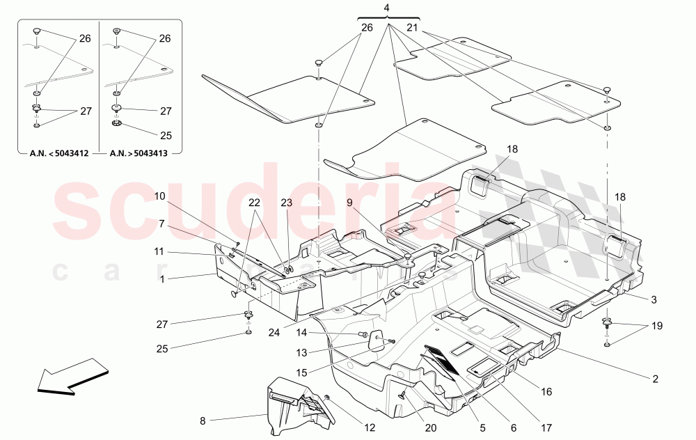 PASSENGER COMPARTMENT MATS of Maserati Maserati Ghibli (2014-2016) S Q4