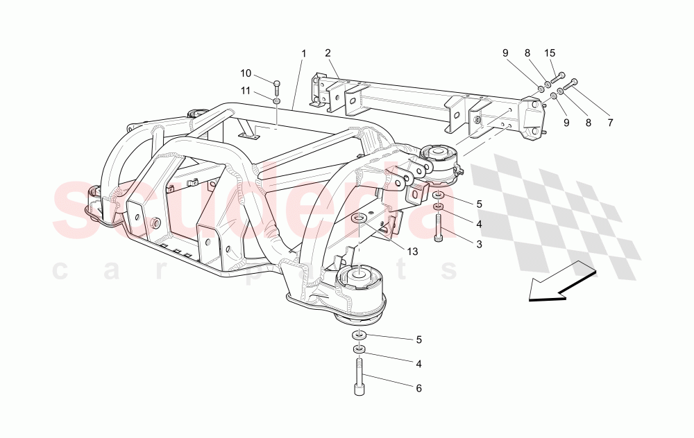 REAR CHASSIS of Maserati Maserati GranCabrio (2010-2012)