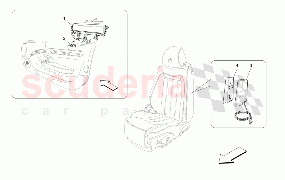 FRONT SIDE BAG SYSTEM of Maserati Maserati GranTurismo (2008-2010) S