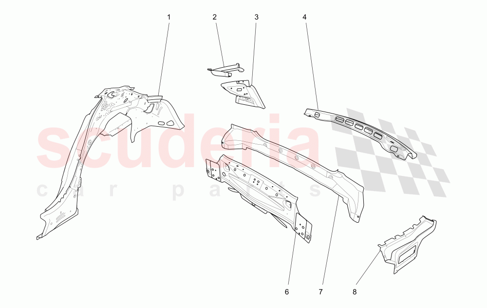 BODYWORK AND REAR OUTER TRIM PANELS of Maserati Maserati Ghibli (2014-2016)