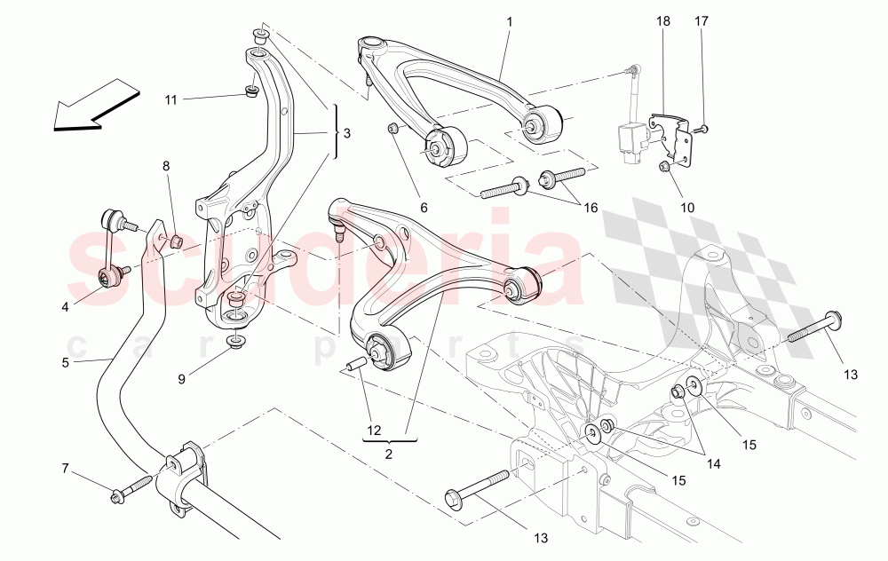 FRONT SUSPENSION of Maserati Maserati Quattroporte (2017+) S Q4