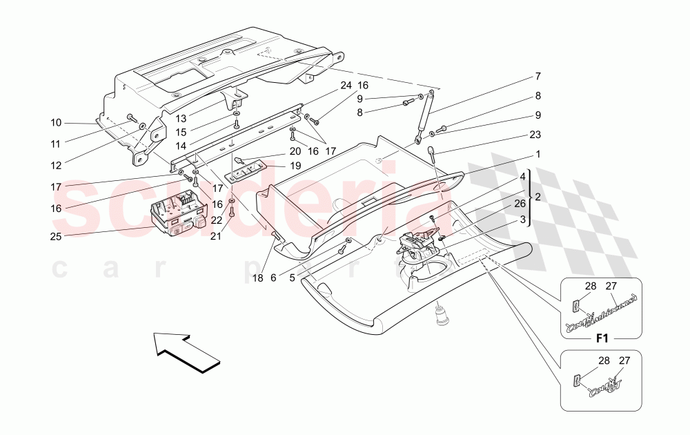 GLOVE COMPARTMENTS of Maserati Maserati 4200 Coupe (2005-2007) CC