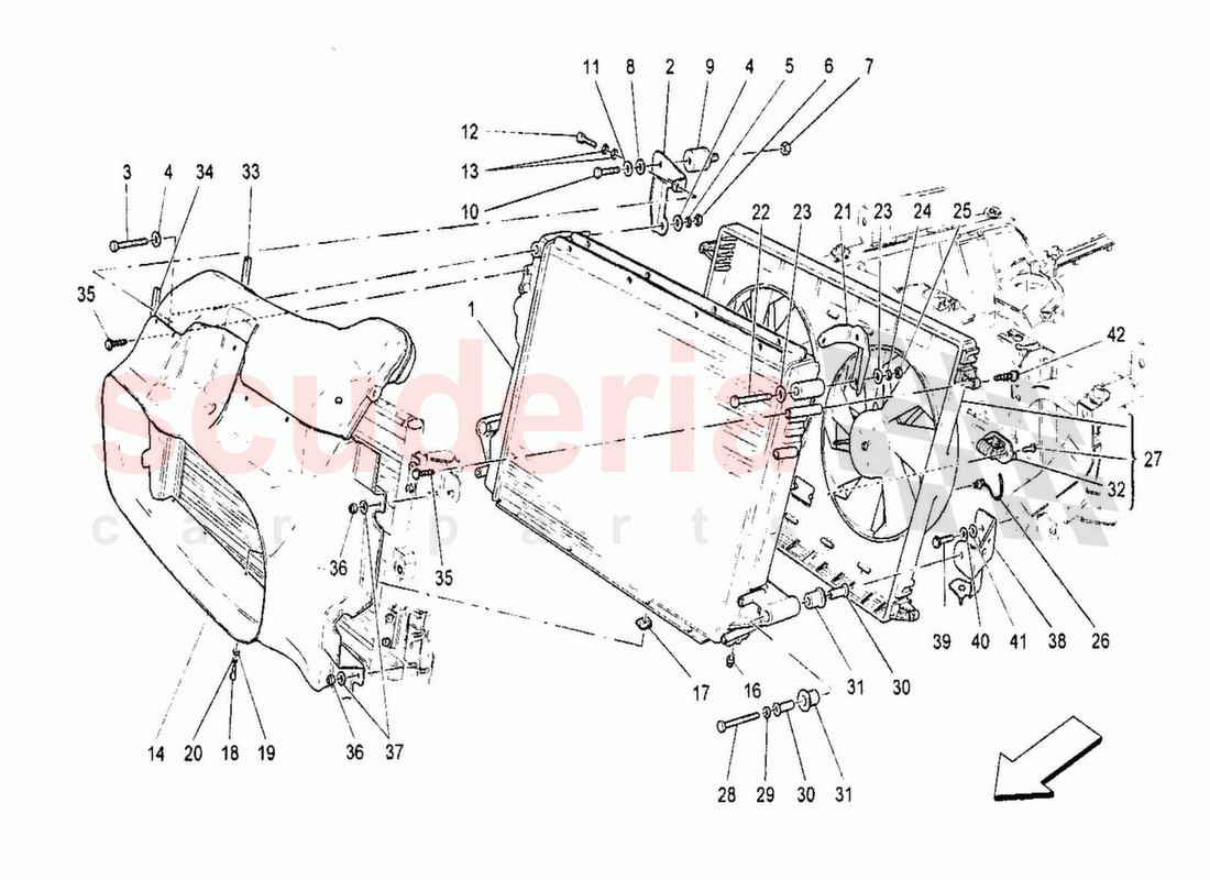 Cooling; Air Radiatiors and Ducts of Maserati Maserati GranTurismo MC Stradale