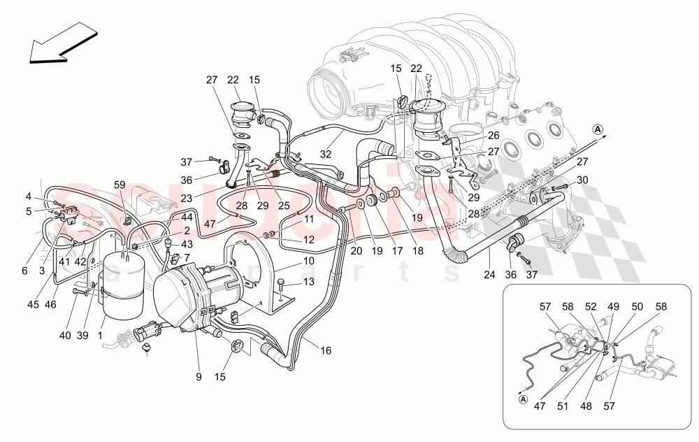 ADDITIONAL AIR SYSTEM of Maserati Maserati GranCabrio (2016+) MC Centennial