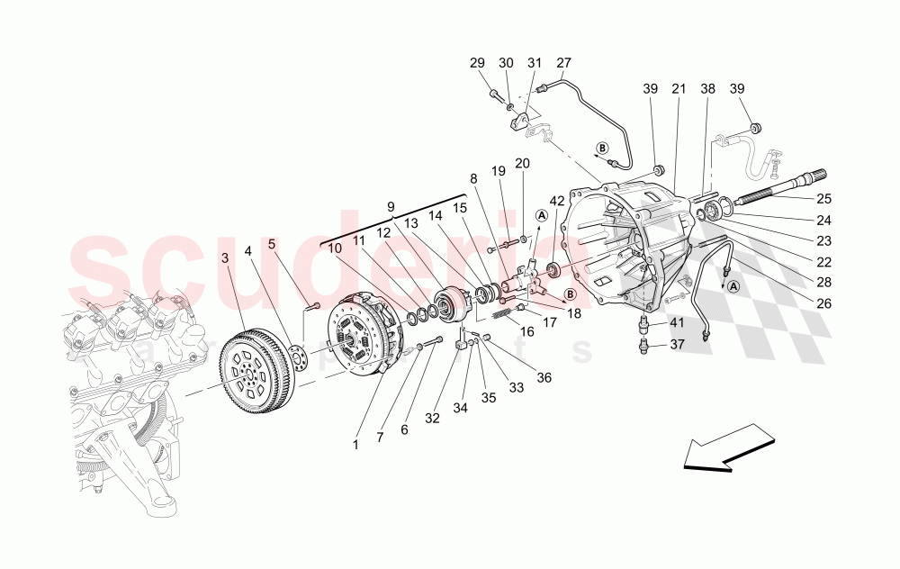 FRICTION DISCS AND HOUSING FOR F1 GEARBOX of Maserati Maserati GranTurismo (2017+) Special Edition CC