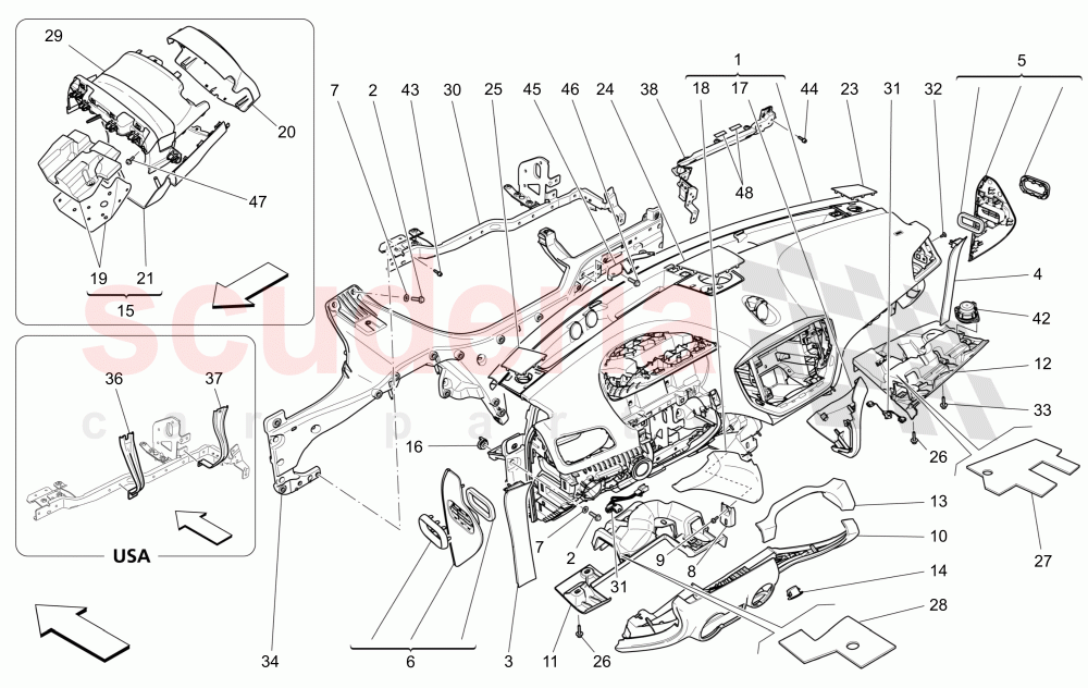 DASHBOARD UNIT of Maserati Maserati Ghibli (2017+)