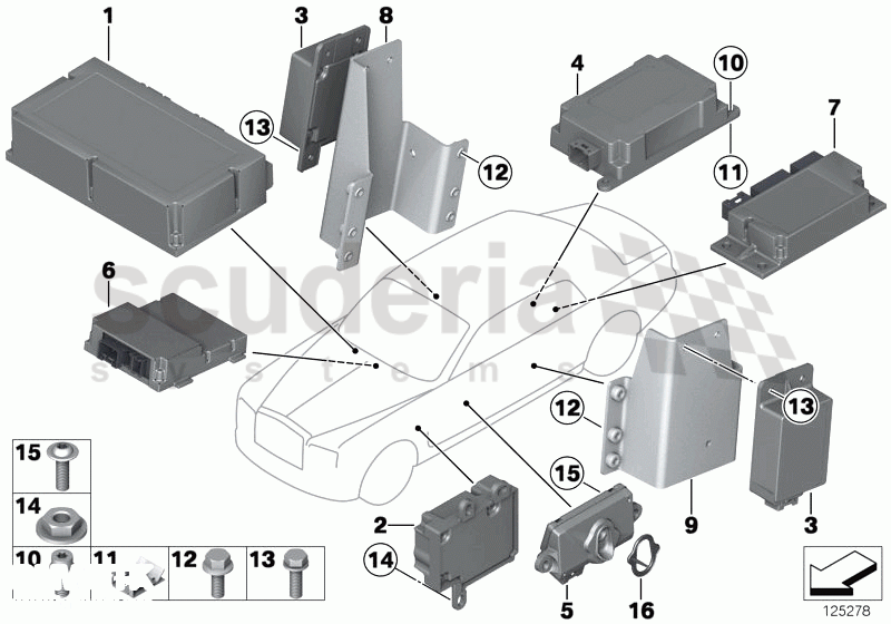 Electric parts, airbag of Rolls Royce Rolls Royce Phantom