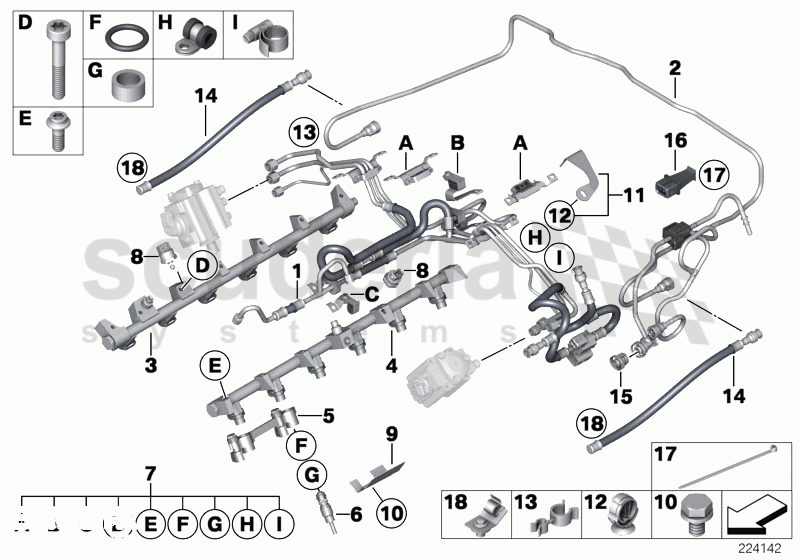 Fuel injection system - fuel line of Rolls Royce Rolls Royce Phantom Extended Wheelbase