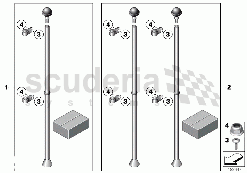 Flag holder - wing mounted of Rolls Royce Rolls Royce Phantom