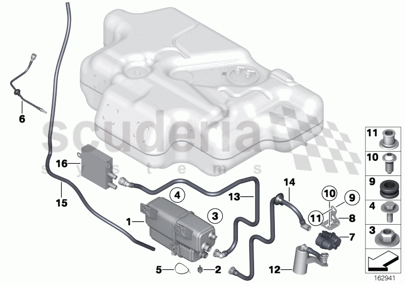 Fuel tank breather line/carbon canister of Rolls Royce Rolls Royce Phantom Coupe