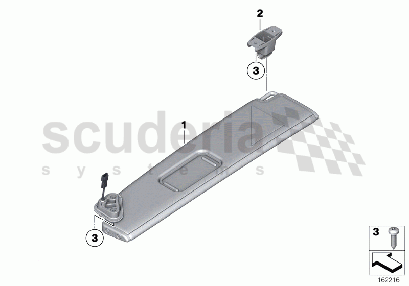 Sun visor of Rolls Royce Rolls Royce Phantom Coupe