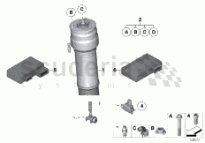 Air spring strut, rear/control units of Rolls Royce Rolls Royce Phantom Coupe