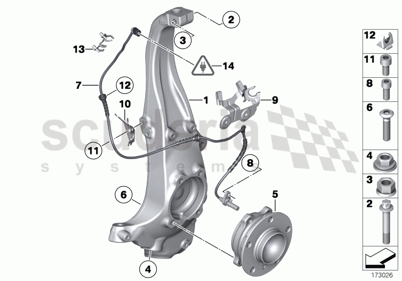 Carrier / wheel bearing, front of Rolls Royce Rolls Royce Ghost Series I (2009-2014)