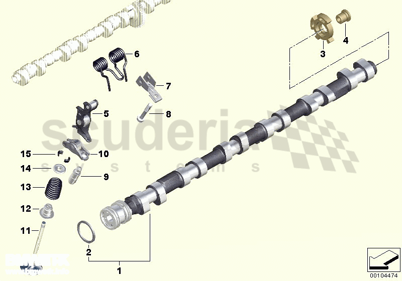 Valve timing gear, camshaft, inlet of Rolls Royce Rolls Royce Phantom Drophead Coupe