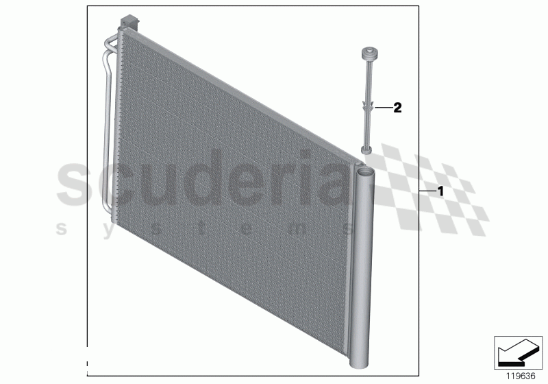 Condenser, air conditioning of Rolls Royce Rolls Royce Phantom Extended Wheelbase