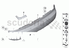 Bumper trim panel, rear of Rolls Royce Rolls Royce Phantom Coupe