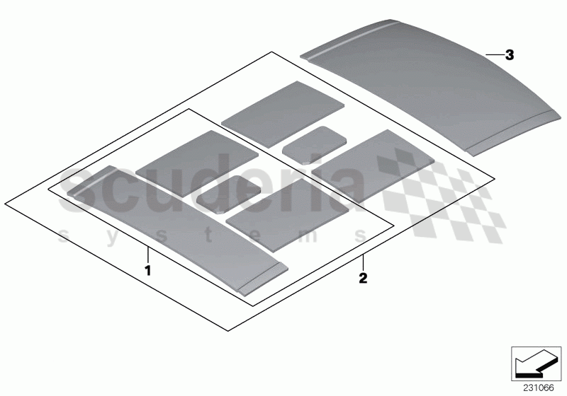 SOUND INSULATION ROOF of Rolls Royce Rolls Royce Phantom Extended Wheelbase