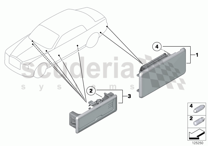 Various lamps of Rolls Royce Rolls Royce Phantom Extended Wheelbase