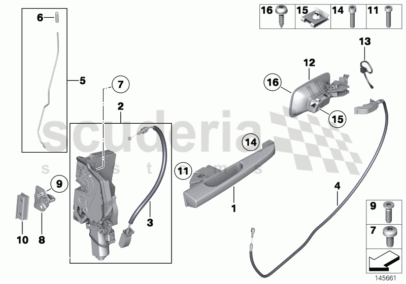 Door control, rear of Rolls Royce Rolls Royce Phantom Extended Wheelbase