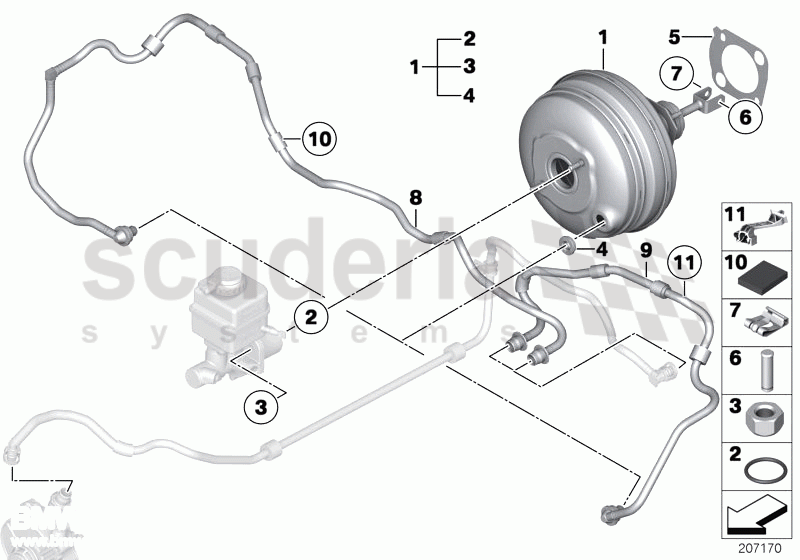 Power brake unit depression of Rolls Royce Rolls Royce Ghost Series I (2009-2014)