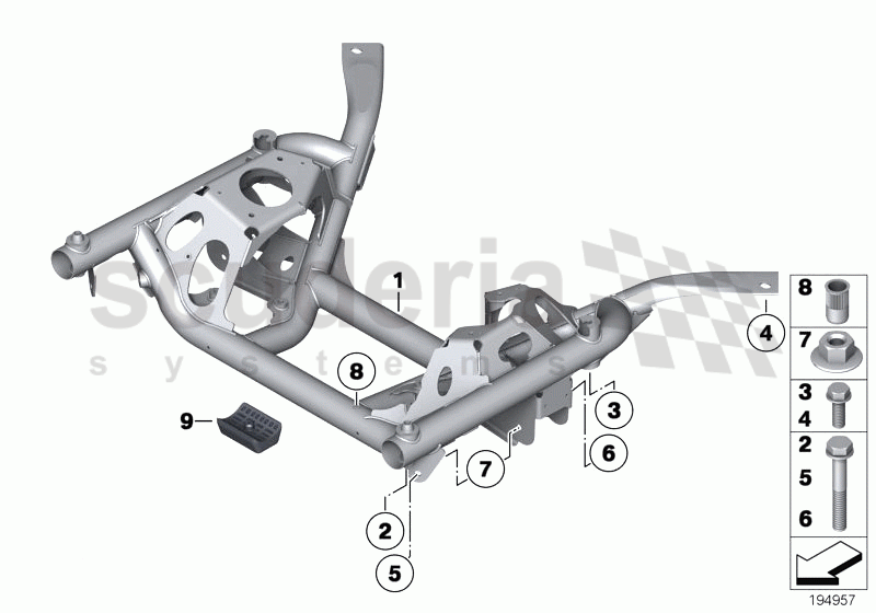 Front axle support of Rolls Royce Rolls Royce Phantom Coupe