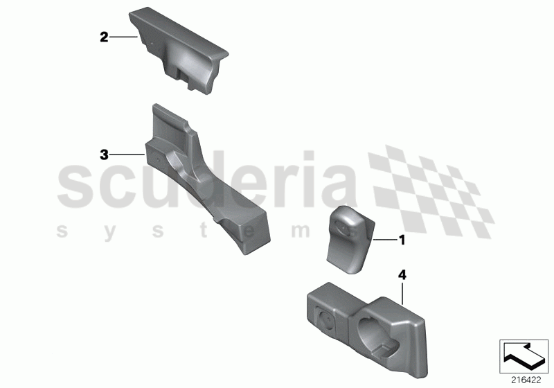 Mounting parts, door trim panel, front of Rolls Royce Rolls Royce Ghost Series I (2009-2014)