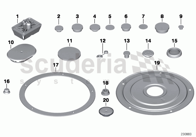 Sealing cap/plug of Rolls Royce Rolls Royce Ghost Series I (2009-2014)