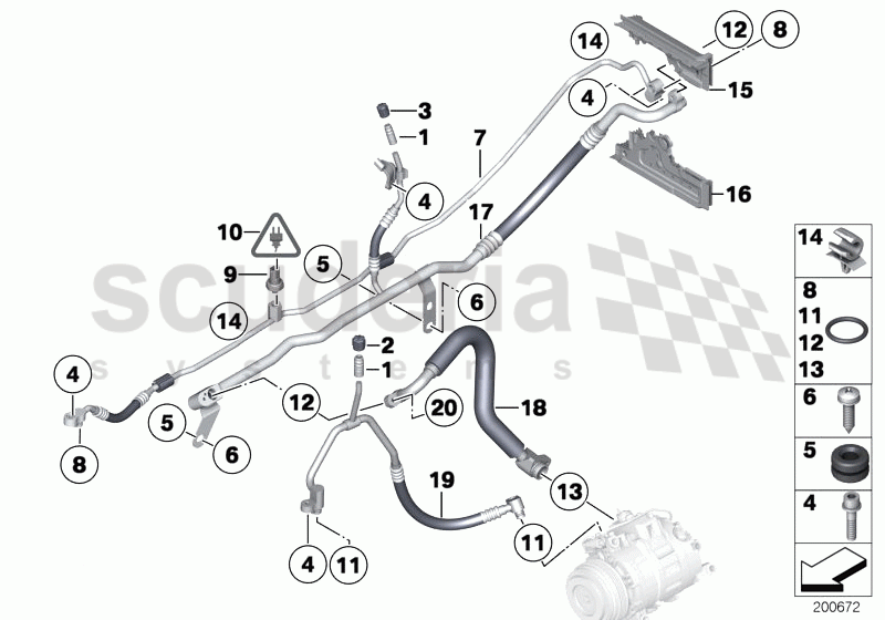 Coolant lines of Rolls Royce Rolls Royce Ghost Series I (2009-2014)