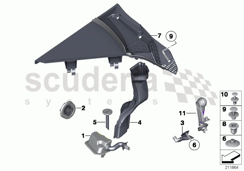 Various grommets / covers of Rolls Royce Rolls Royce Ghost Series I (2009-2014)