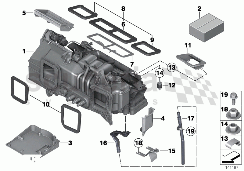 Add-on parts, heater/air conditioning of Rolls Royce Rolls Royce Phantom