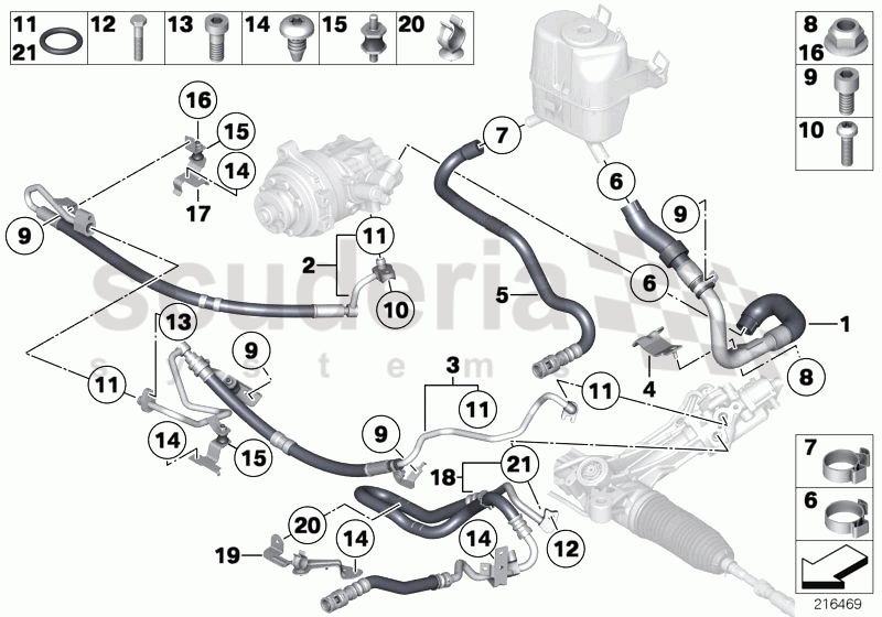 HYDRO STEERING-OIL PIPES of Rolls Royce Rolls Royce Ghost Series I (2009-2014)