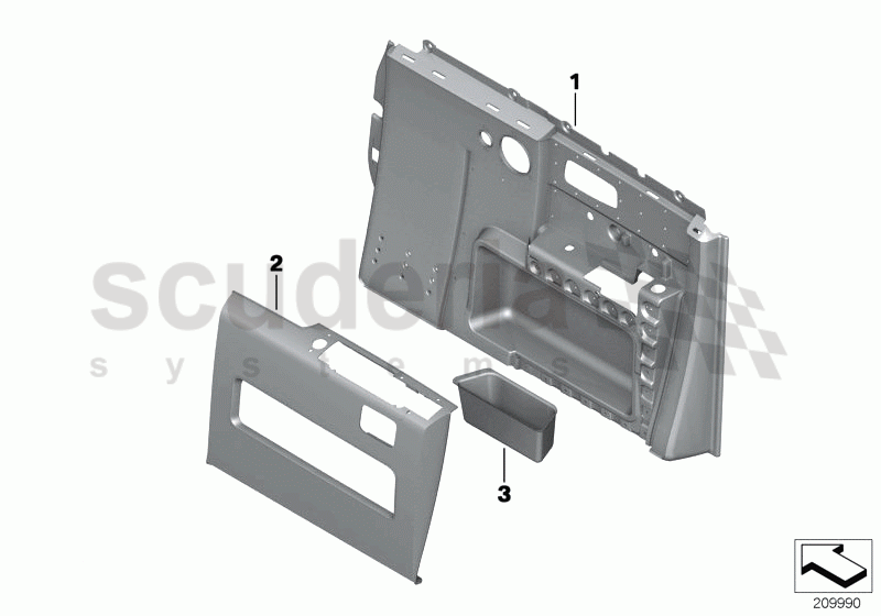 Rear door trim panel, big pocket of Rolls Royce Rolls Royce Phantom