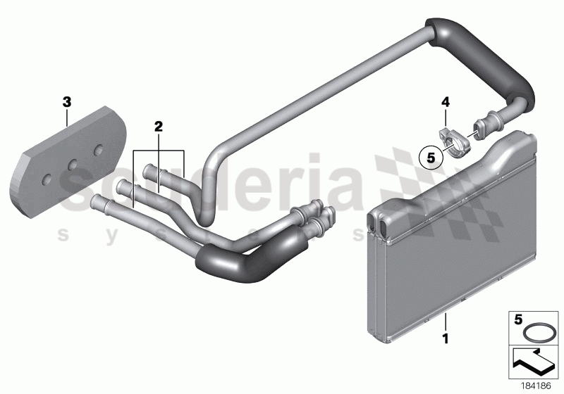 Heater radiator of Rolls Royce Rolls Royce Ghost Series I (2009-2014)