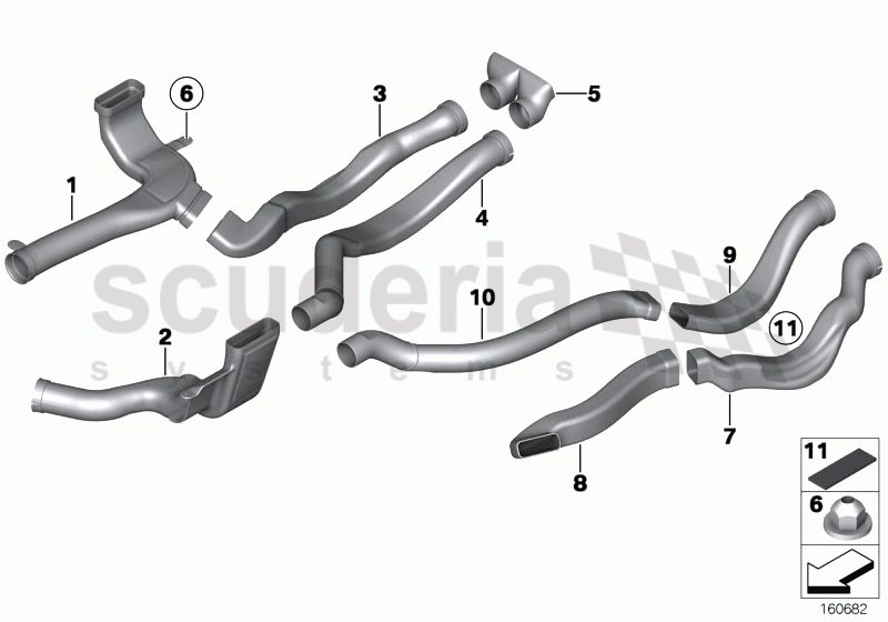 Air ducts under floor of Rolls Royce Rolls Royce Phantom