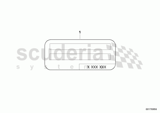 Reminder label, basic control unit DME of Rolls Royce Rolls Royce Ghost Series I (2009-2014)