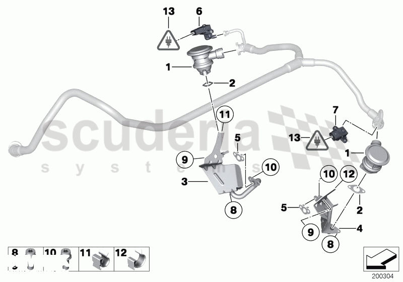 Emission control pipes of Rolls Royce Rolls Royce Ghost Series I (2009-2014)