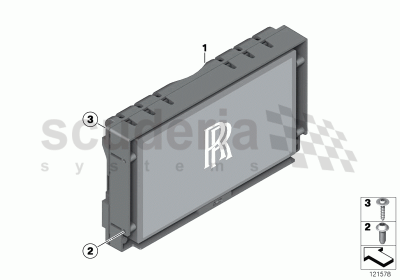 On-board monitor of Rolls Royce Rolls Royce Phantom