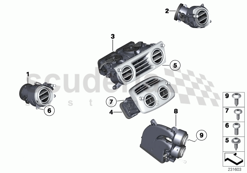 Fresh air grille of Rolls Royce Rolls Royce Ghost Series I (2009-2014)