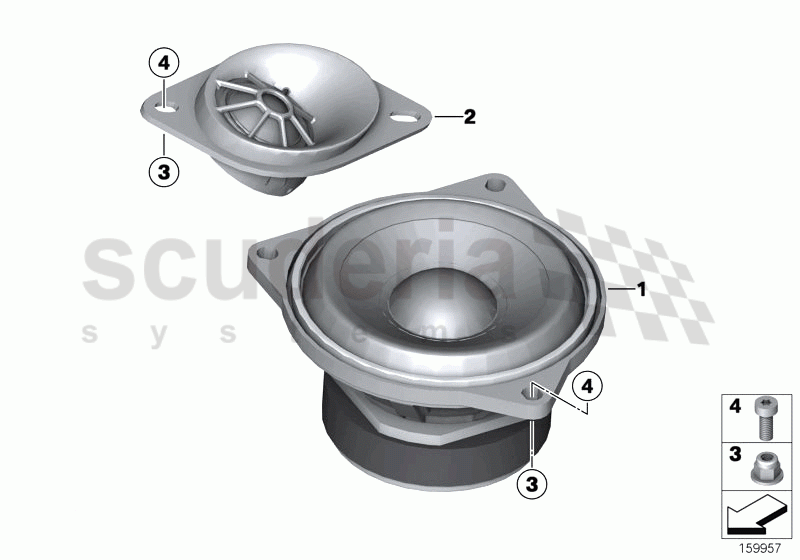 Single parts rear shelf loudspeaker of Rolls Royce Rolls Royce Phantom Extended Wheelbase