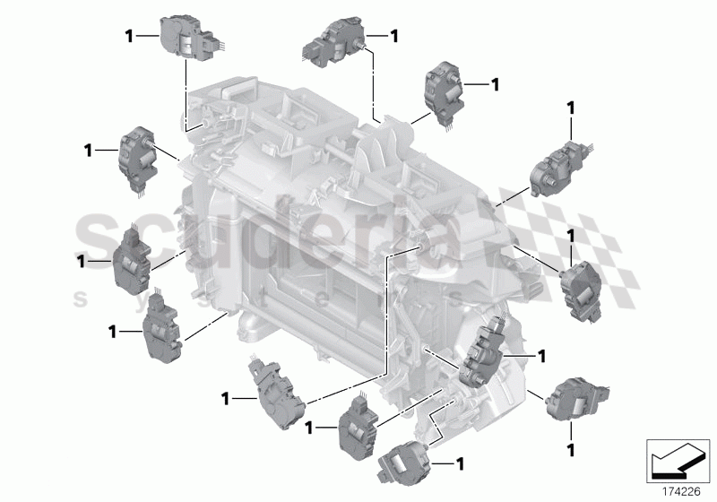 Actuator for automatic air condition of Rolls Royce Rolls Royce Ghost Series I (2009-2014)