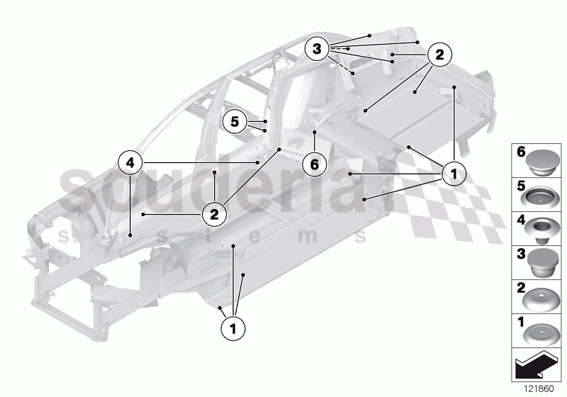 Sealing cap/plug of Rolls Royce Rolls Royce Phantom Extended Wheelbase