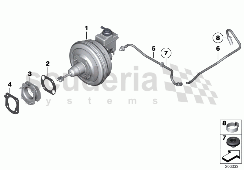 Power brake unit depression of Rolls Royce Rolls Royce Phantom Drophead Coupe