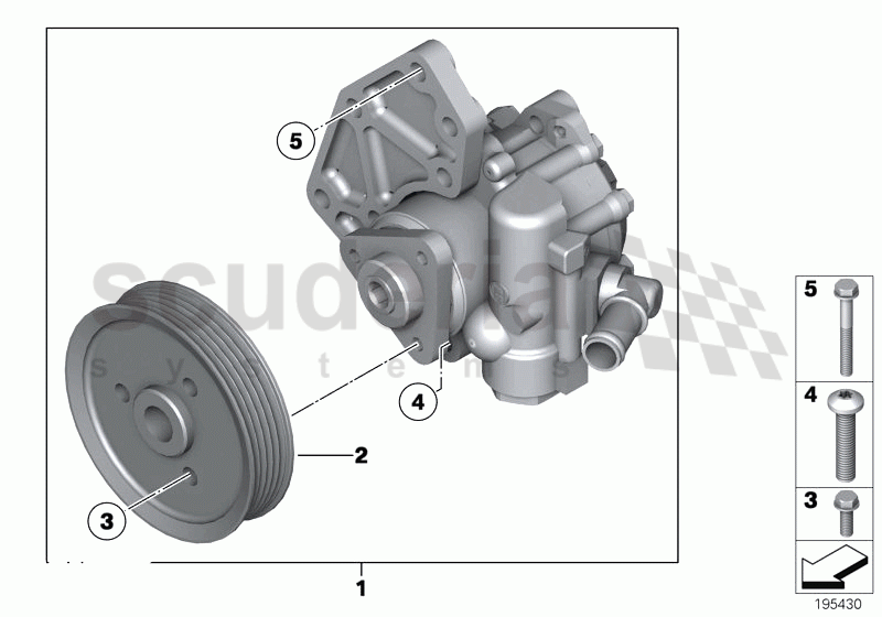 Power steering pump of Rolls Royce Rolls Royce Phantom