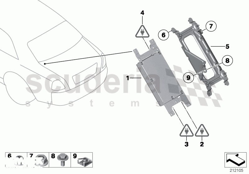 Single parts, SA 644, trunk of Rolls Royce Rolls Royce Ghost Series I (2009-2014)