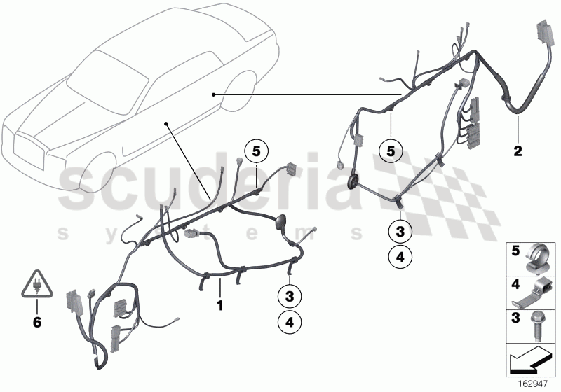 Door cable harness of Rolls Royce Rolls Royce Phantom