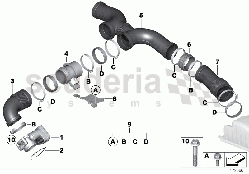 Air duct, fuel injection system of Rolls Royce Rolls Royce Phantom Coupe