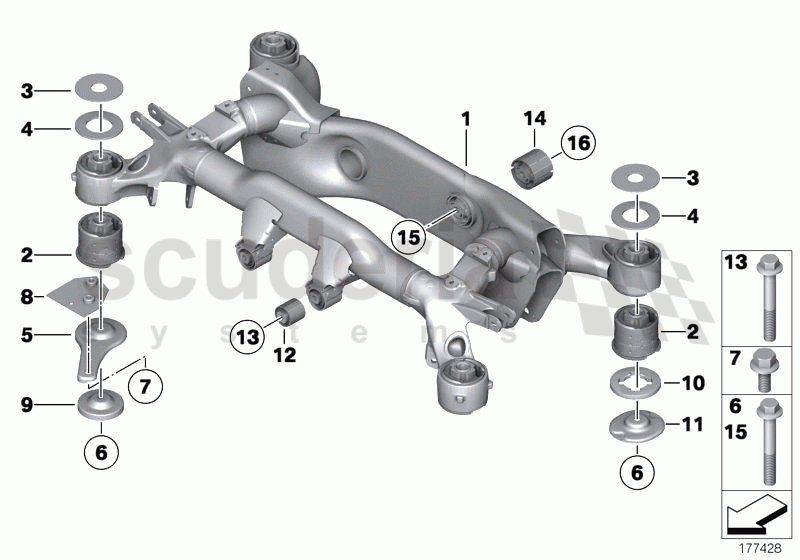 REAR AXLE CARRIER of Rolls Royce Rolls Royce Phantom Coupe