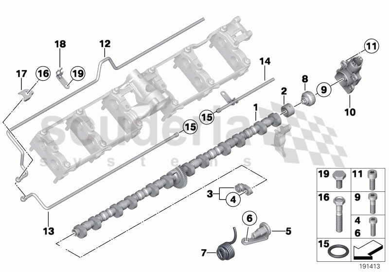 Valve timing gear, eccentric shaft of Rolls Royce Rolls Royce Phantom Extended Wheelbase