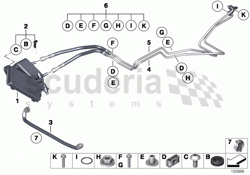 Transmission oil cooler/oil cooler line of Rolls Royce Rolls Royce Phantom Coupe