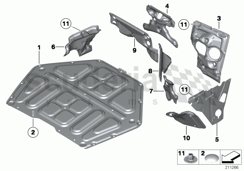 Sound insulation, front I of Rolls Royce Rolls Royce Ghost Series I (2009-2014)